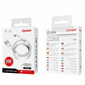 Câble USB / Lightning - D-power F2003 - 2M Blanc