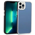 Coque de Protection Transparent avec Cadre de Couleur Contrastée pour iPhone - Noir