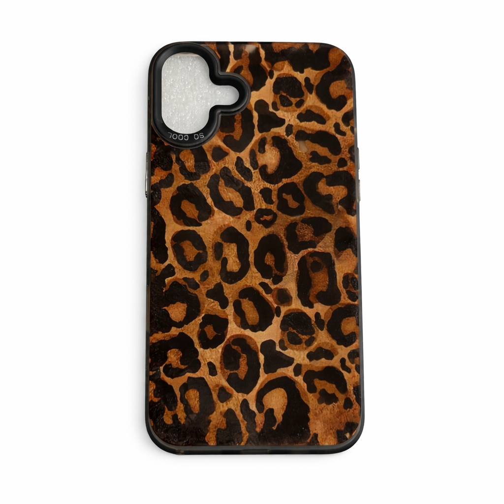 Coque de téléphone imprimé Léopard Noir IPhone