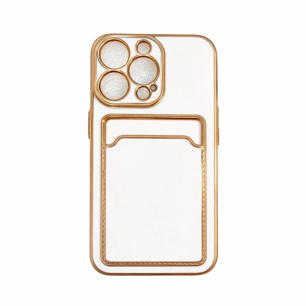 Coque de téléphone antichoc avec porte carte Blanc iPhone