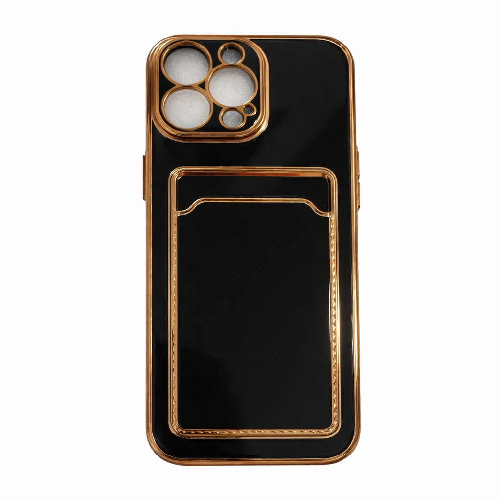 Coque de téléphone antichoc avec porte carte Noir iPhone