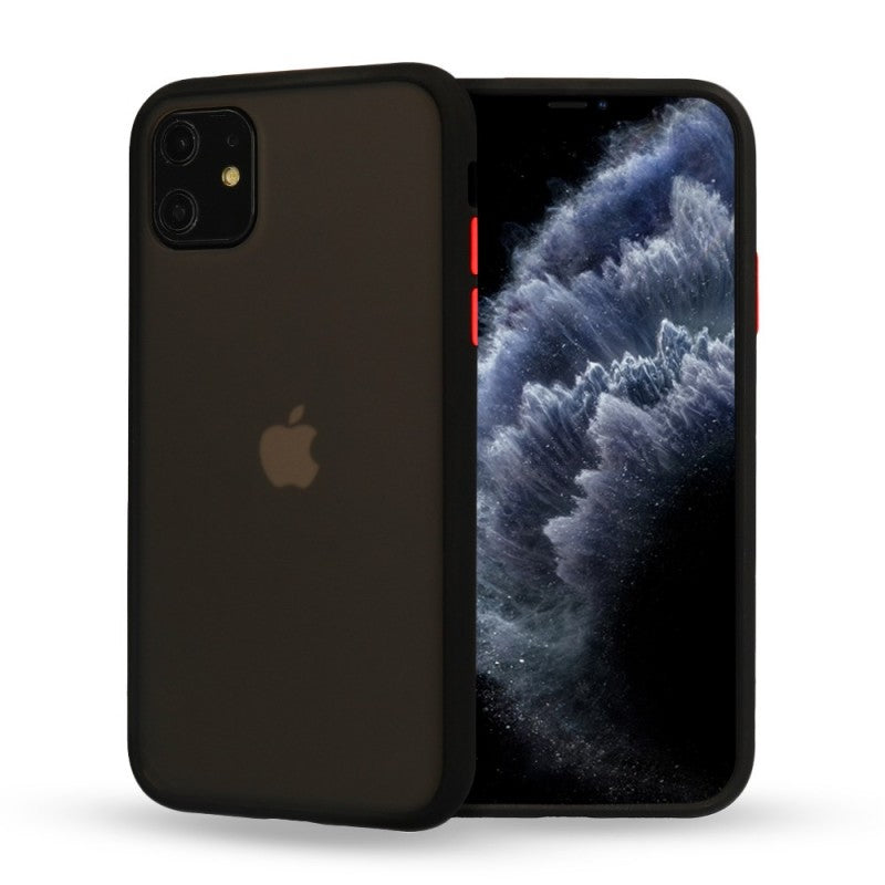 Coque Button Color Noir IPhone