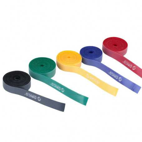 Organisateur de câbles réutilisable et séparable Crochet et boucle Attache de câble 1M 5pcs