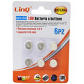 Piles Bouton AG13 LR44 1.5V 145mAh x6pcs LinQ BAT-LR44