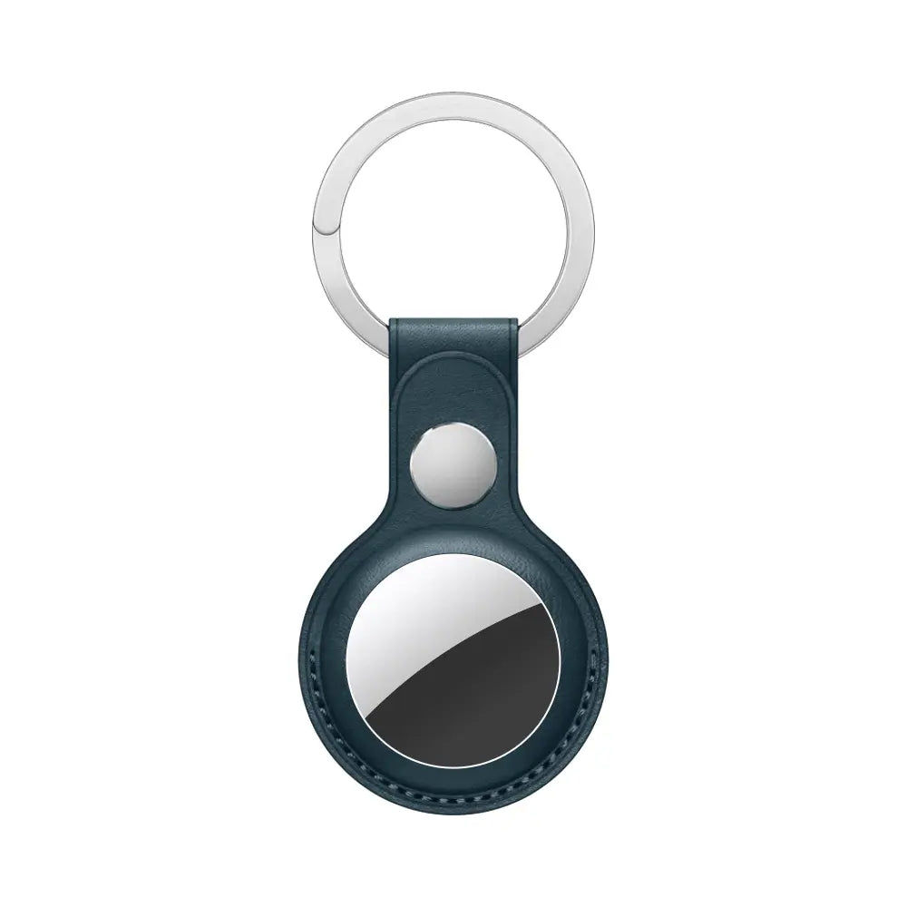 Porte-clés AirTag en Cuir Bleu