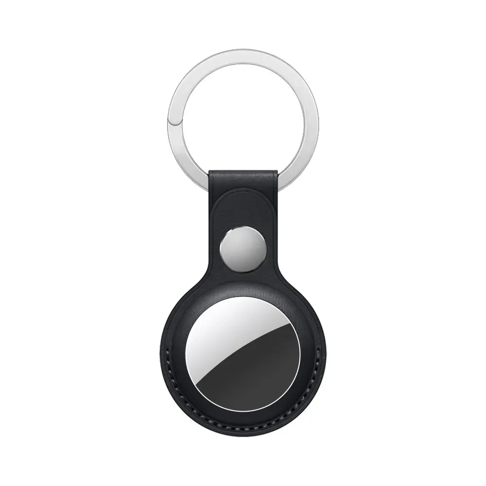 Porte-clés AirTag en Cuir Noir