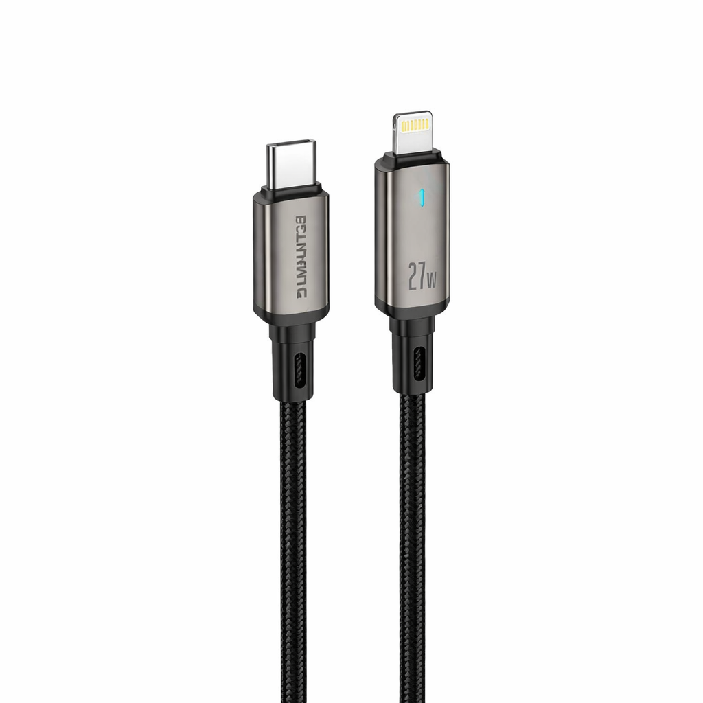 Câble USB-C vers Lightning Renforcé Foneng XS12 Noir 1,2M 27W