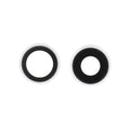Lentille Caméra Arrière avec Contour iPhone (Blanc) (Lot de 2) (ReLife)