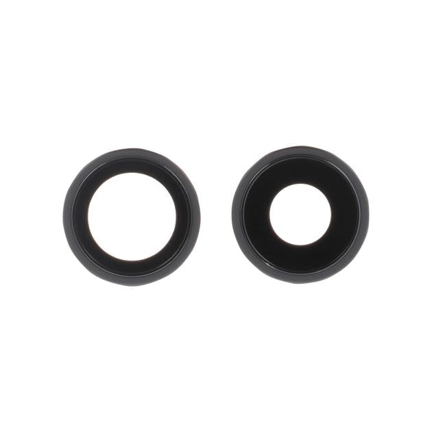 Lentille Caméra Arrière avec Contour iPhone (Noir) (Lot de 2) (ReLife)