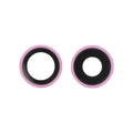 Lentille Caméra Arrière avec Contour iPhone (Rose) (Lot de 2) (ReLife)
